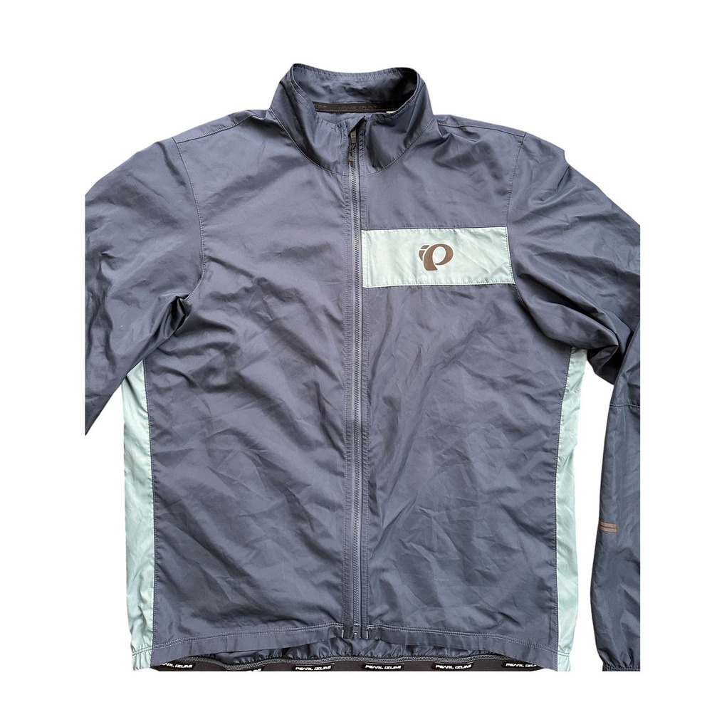 Pearl Izumi Cycling Jacket Womens Medium Blue Excellent Full Zip Windbreaker